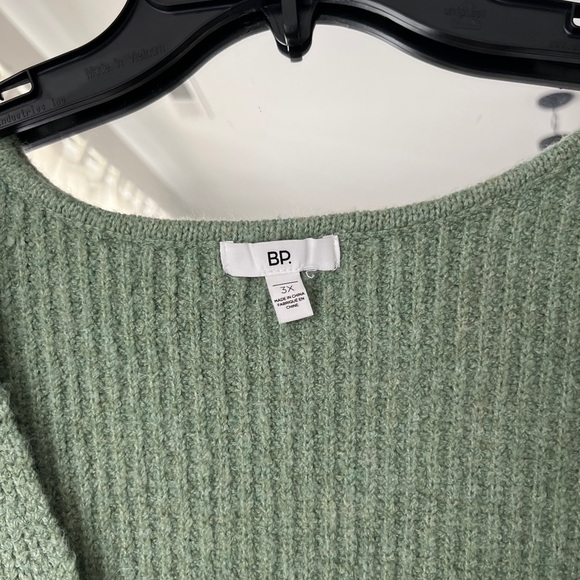 BP Green Sweater V Neck 3 X - Picture 3 of 6
